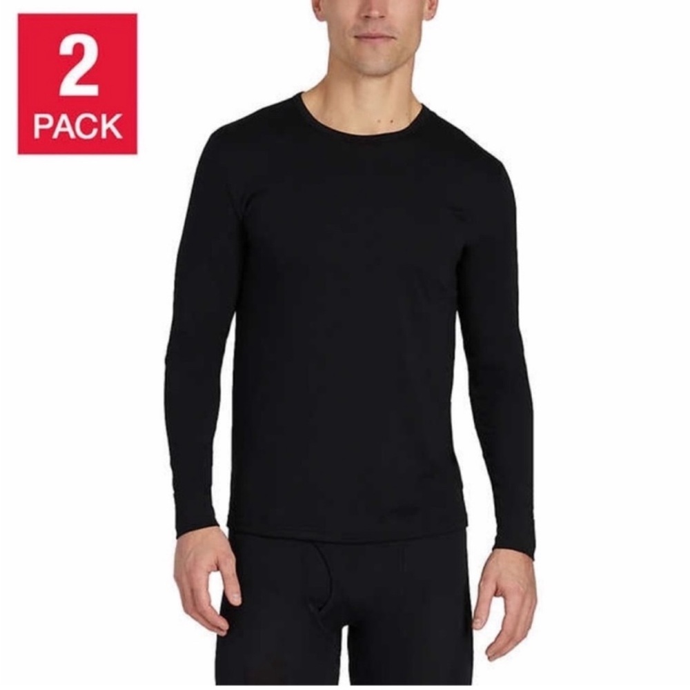32 Degrees Men's Heat Long Sleeve Crew Neck Tee, 2-pack/ Various Sizes (NWT)